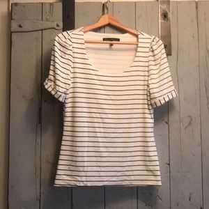 White house black market medium striped shirt